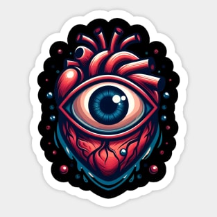 Love Heart With Eyes Sticker